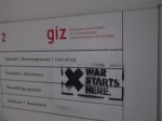 Sitz der Deutschen Gesellschaft für Internationale Zusammenarbeit (GIZ) in Bonn seit 11 Uhr von AntimilitaristInnen besetzt